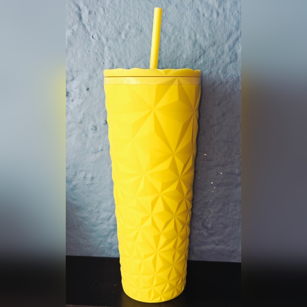 Starbucks 24oz Vibrant Yellow Geometric Tumbler